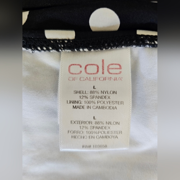 Cole of California Polka Dot 2 piece tankini! - Picture 10 of 10